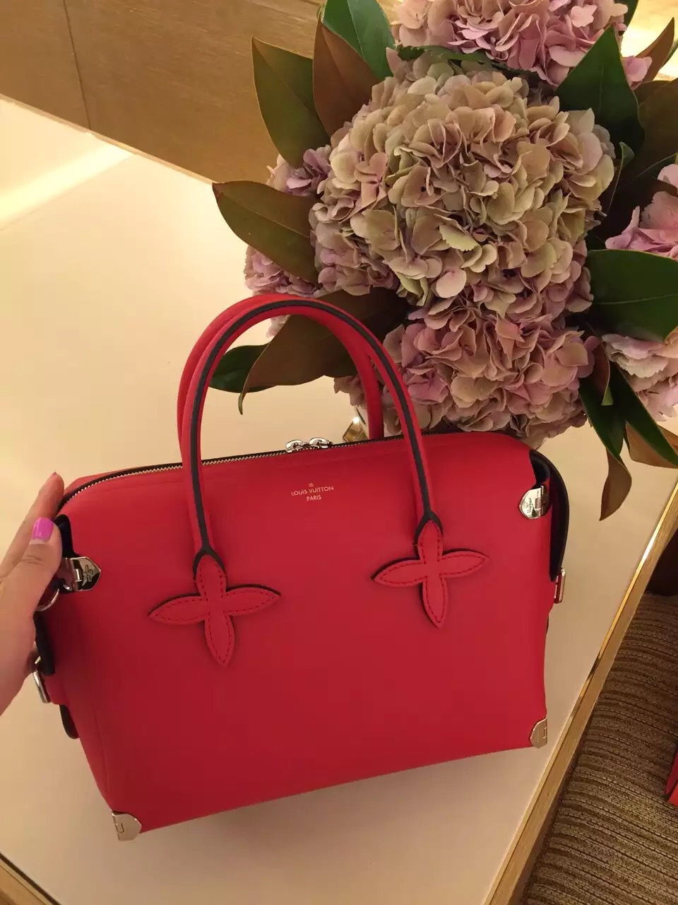 Real Louis Vuitton Garance Handle Bag M50347 Rubis